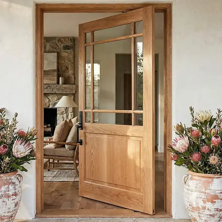 happy wooden pivot door