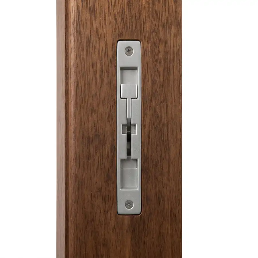 locking mechanism of a wooden sliding door Integrated Folding Door Lock