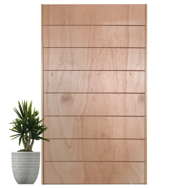 8 medium grooves marine ply wood pivot door