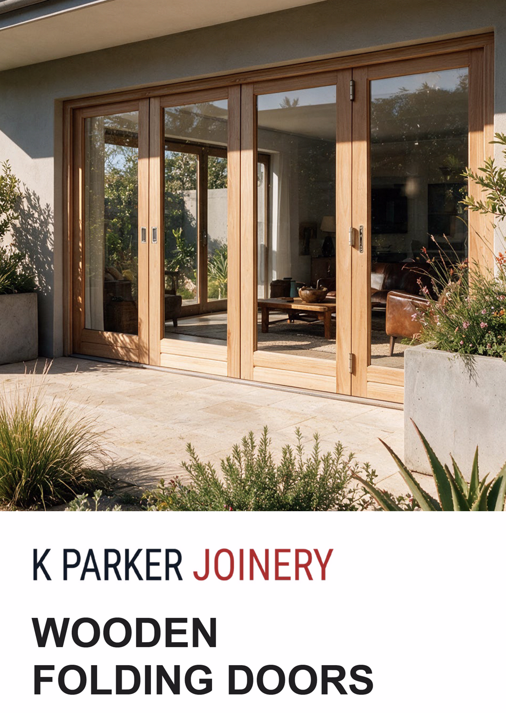 K Parker Joinery wooden folding doors brochure cover