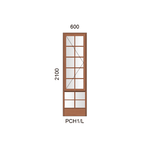 PCH1 L | Cottage Pane Side Hung Window PCH1<br/> 550 x 2100