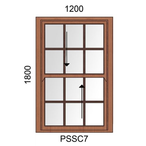 PSSC7 Sliding Sash Wooden Window